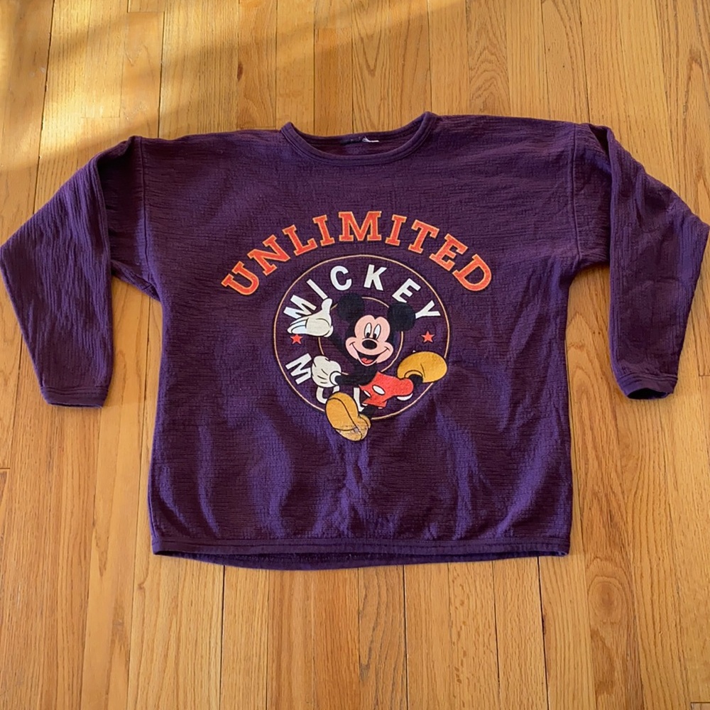 vintage purple Disney Mickey Mouse sweater